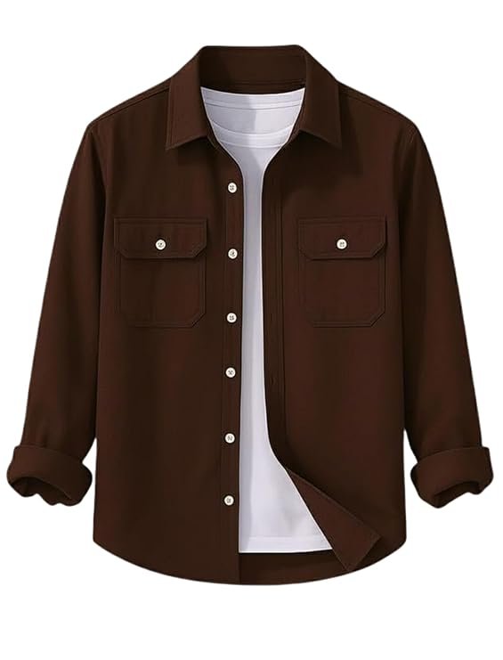 DEELMO Men’s Stylish Cotton Blend Casual Shirt